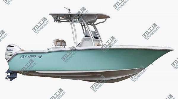 images/goods_img/20210312/Key West 239FS Fishing Boat and Yamaha 5.3L V8 F350C Engine 3D model/5.jpg